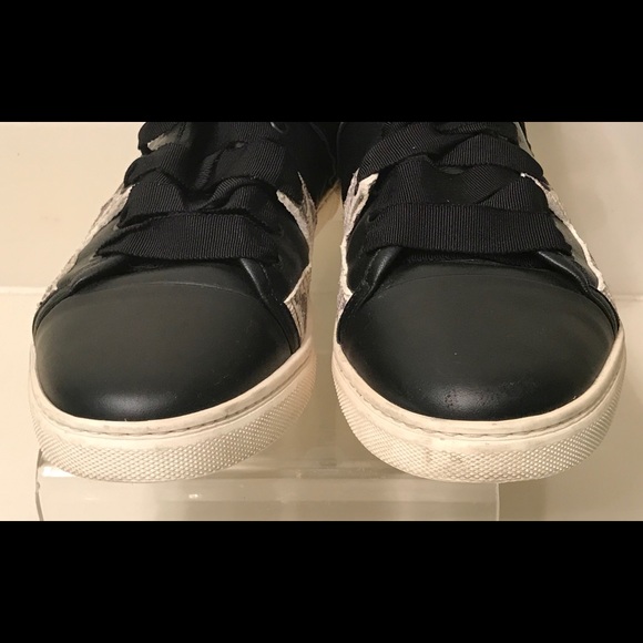 Lanvin Leather Snake High Top Sneaker - Picture 5 of 9